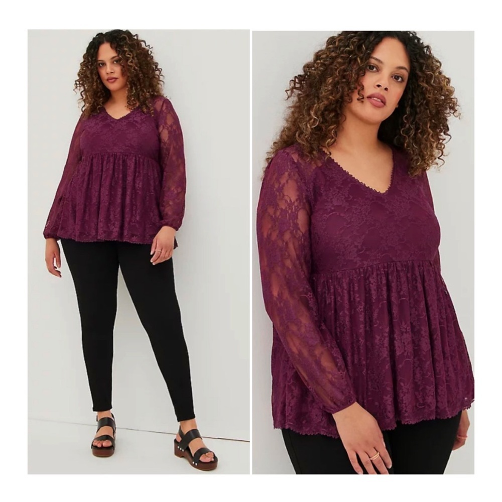 Torrid Purple Lace Top